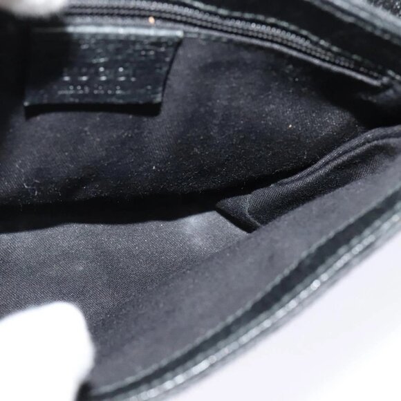 GUCCI GG Canvas Waist bag Black Silver 131236 Auth nb108 - Picture 11 of 16